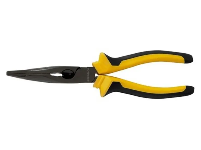 kleště pro elektroniku 200 mm vyhnuté dvouplast, vyosený čep