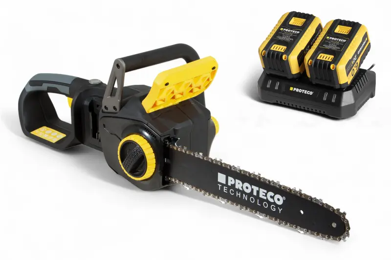 pila řetězová akumulátorová 40 V, s 2 akumulátory a nabíječkou DUAL