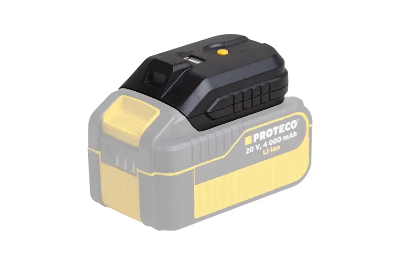 adaptér aku USB nabíjecí se svítilnou